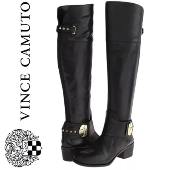 Vince Camuto Shoes - Vince Camuto Beatrix Harness Boot in Black/Juba Silver color size US 8
